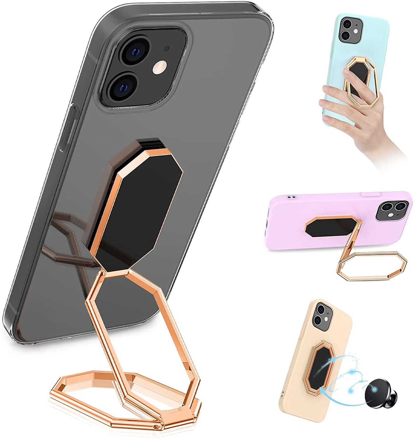 Octagon Shape Metal Phone Holder Stand - Image 1