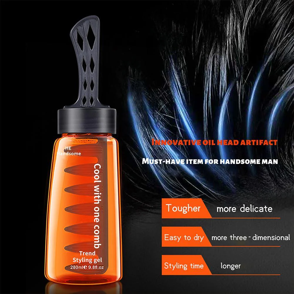 Professional Easy Hair Styling Comb Gel Bottle - Image 3