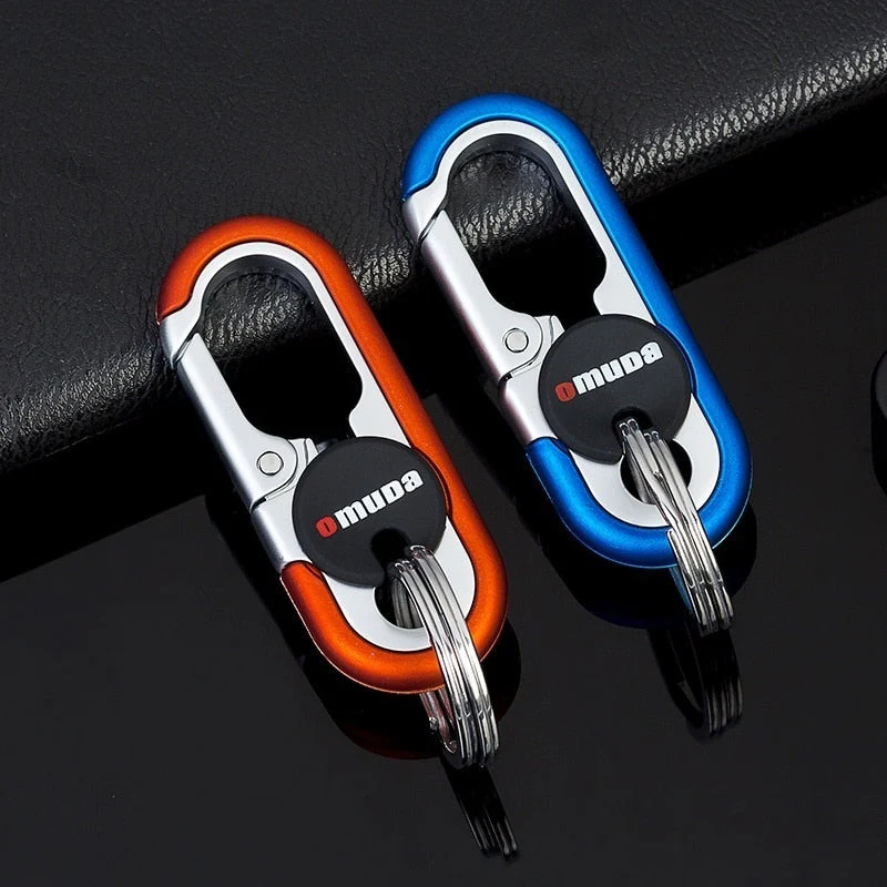 Steel Secure Double Ring Hook Keychain - Image 2