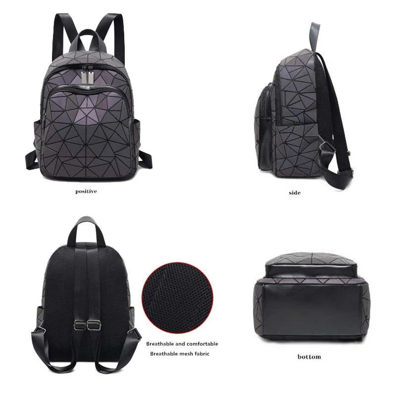 Rainbow Rise Luminous Holographic Backpack - Image 3