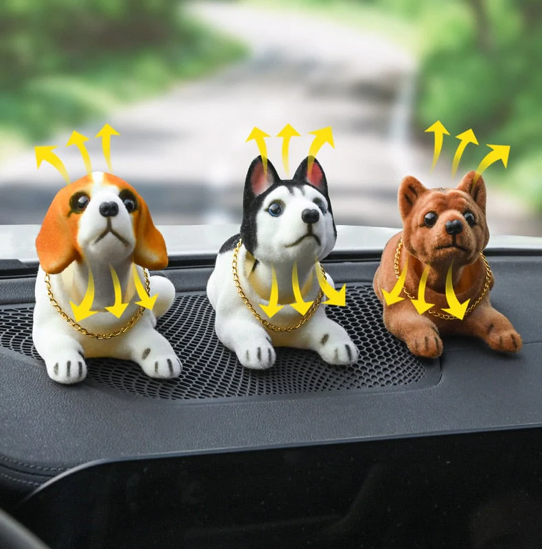 Cute Head Shaking Dogs Car Decor - Image 3