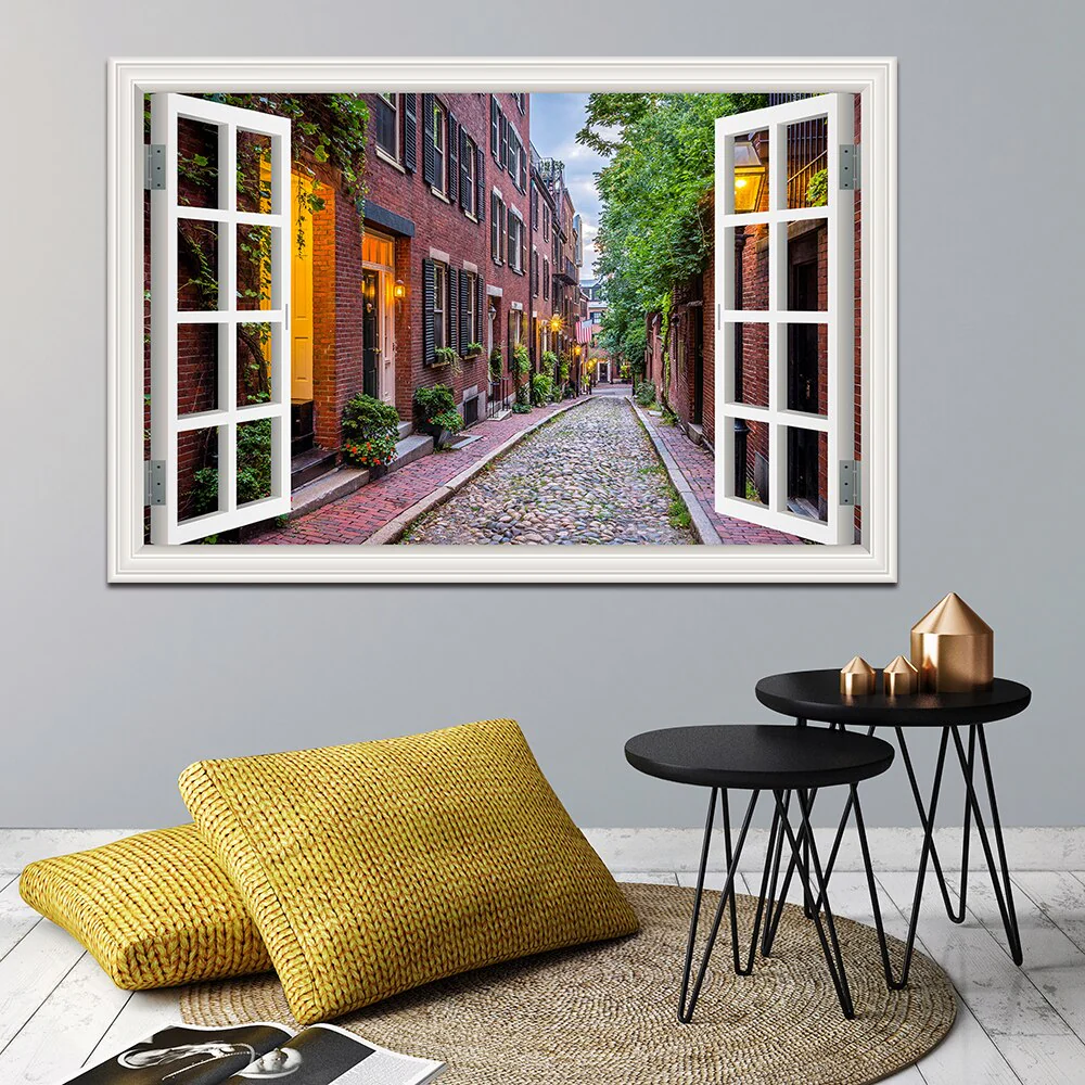 3D Street Scene Self-Adhesive European Wallpaper - Image 3