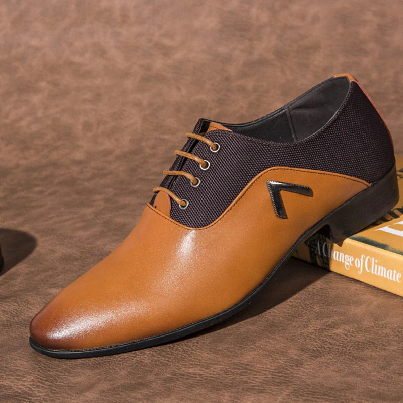 Urban Elite Leather Business Men Casual Oxford Shoes - Image 1