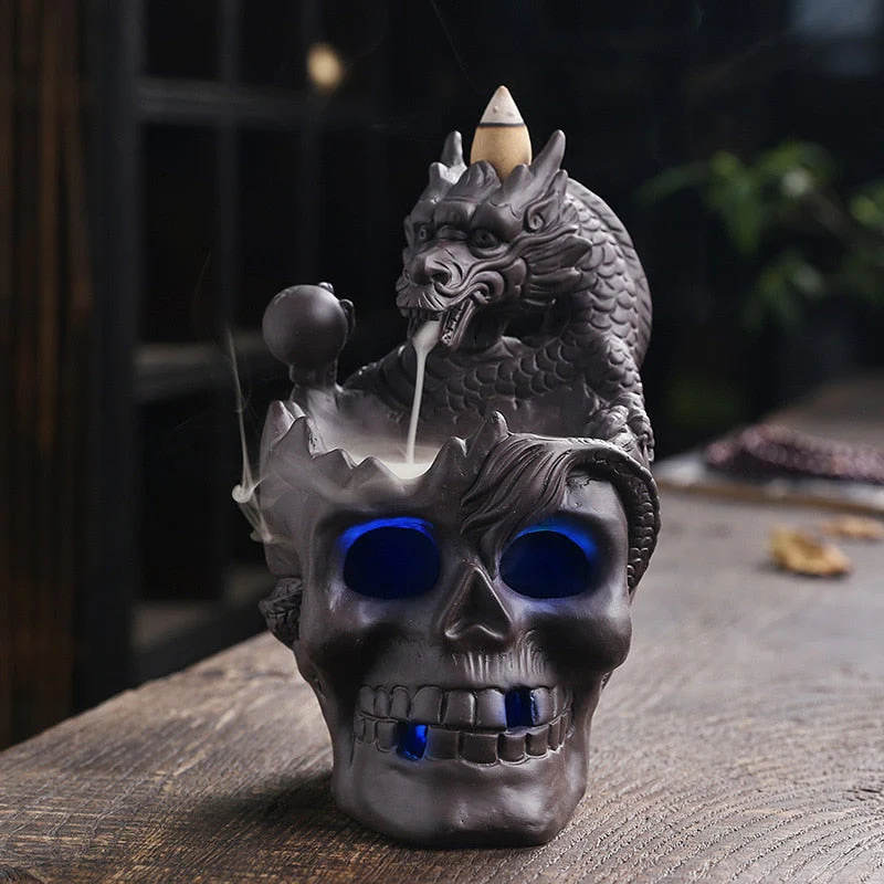 Dragon Skull LED Incense Burner - Image 2