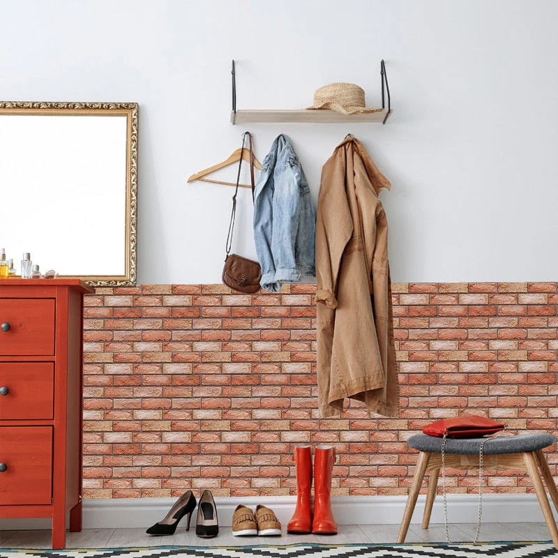 3D Self-Adhesive Brick Pattern Wallpaper - Image 2