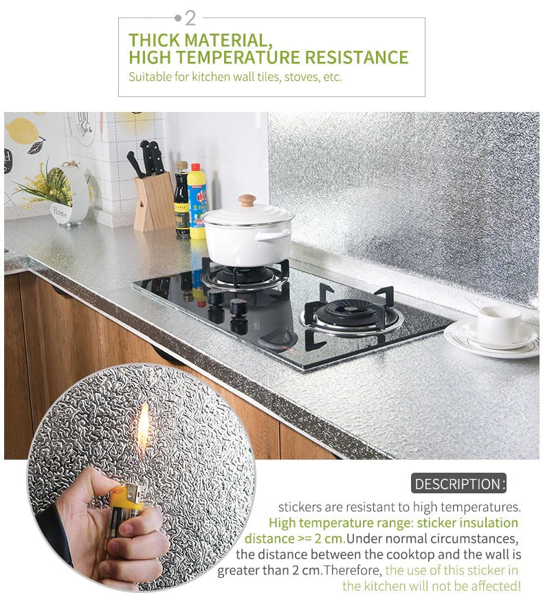 Waterproof Self-Adhesive Kitchen Oil-proof Wallpapers - Image 2