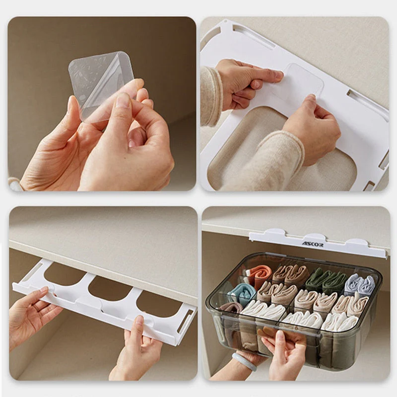 Sock Sorter Under Desk Hidden Drawer - Image 2