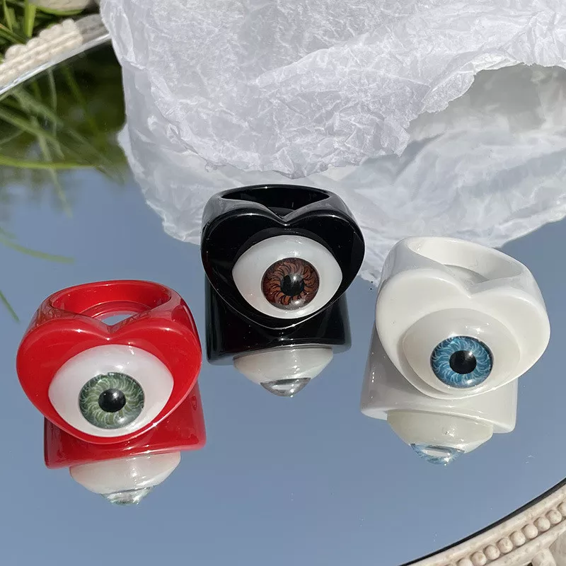 Resin Lucky Eye Gothic Ring - Image 3