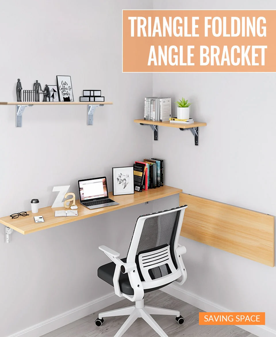 Wall-Mounted Foldable Shelf Organizer Bracket - Image 2