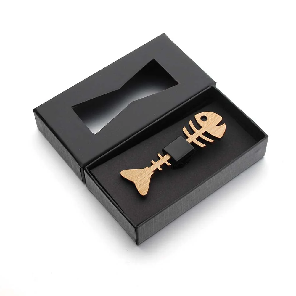 Wooden Fish Skeleton Men Bow Tie - Image 3