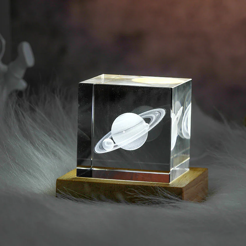 3D Crystal Cube Moon Nightlight - Image 3