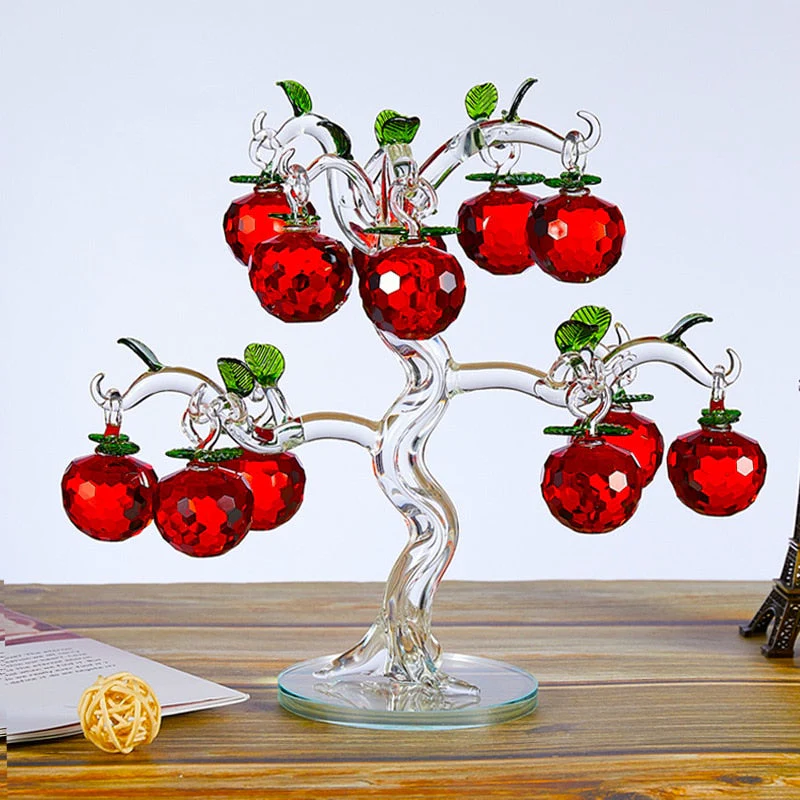 Elegant Crystal Apple Tree Home Decor - Image 1
