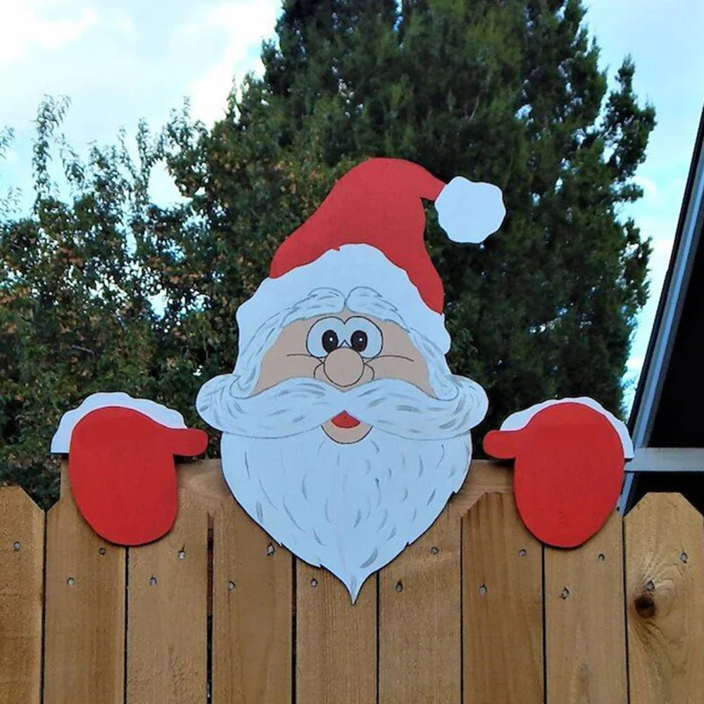 Surprise Santa Claus Outdoor Christmas Decoration - Image 1