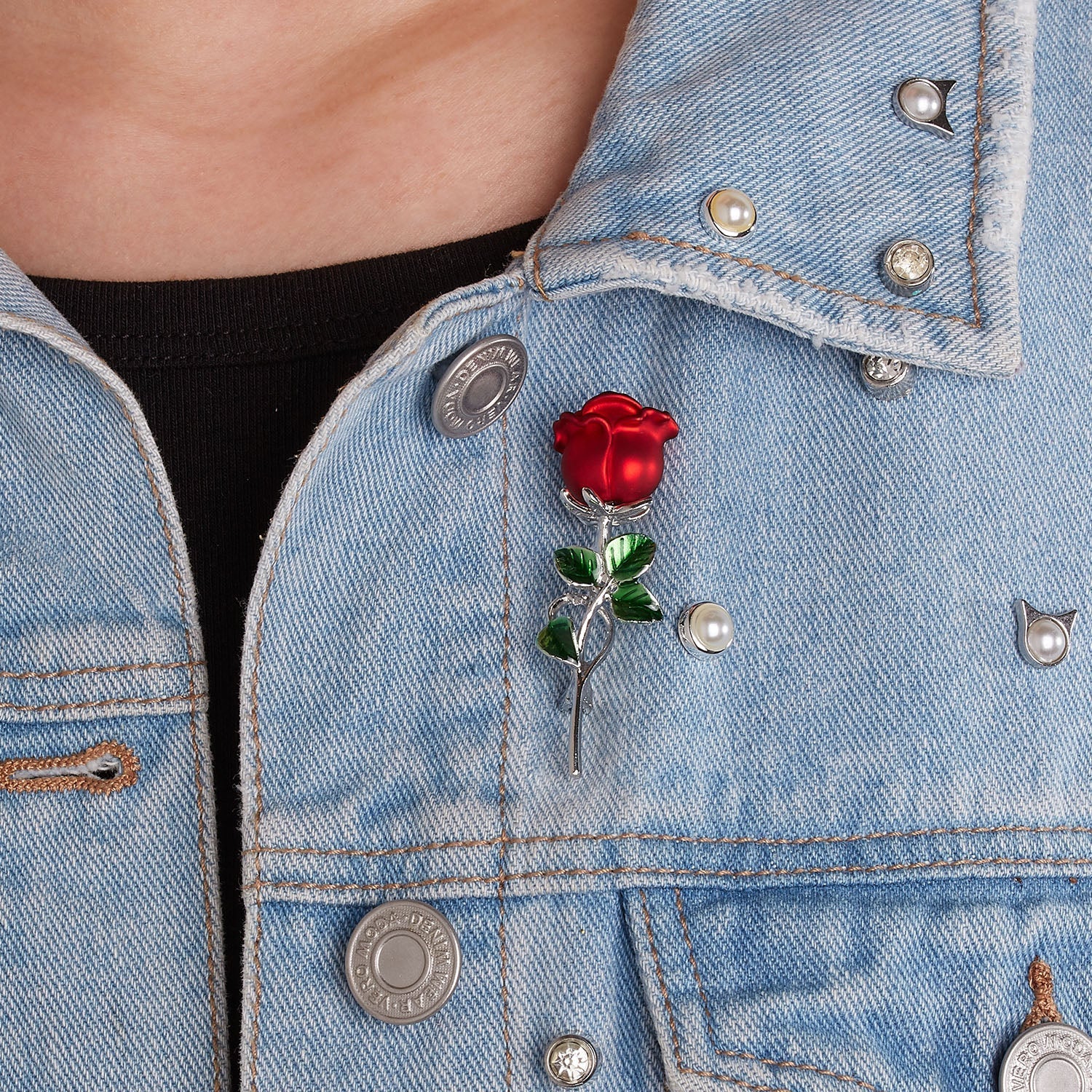 Elegant Rhinestone Flower Brooches - Image 2