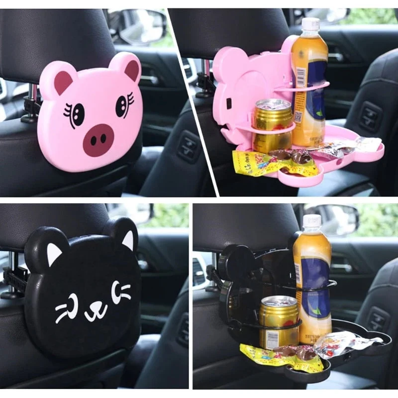 Multifunctional Mini Panda Car Backseat Tray - Image 3