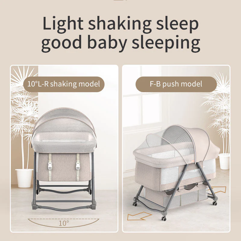 Adjustable Foldable Portable Minimalist Baby Crib - Image 2