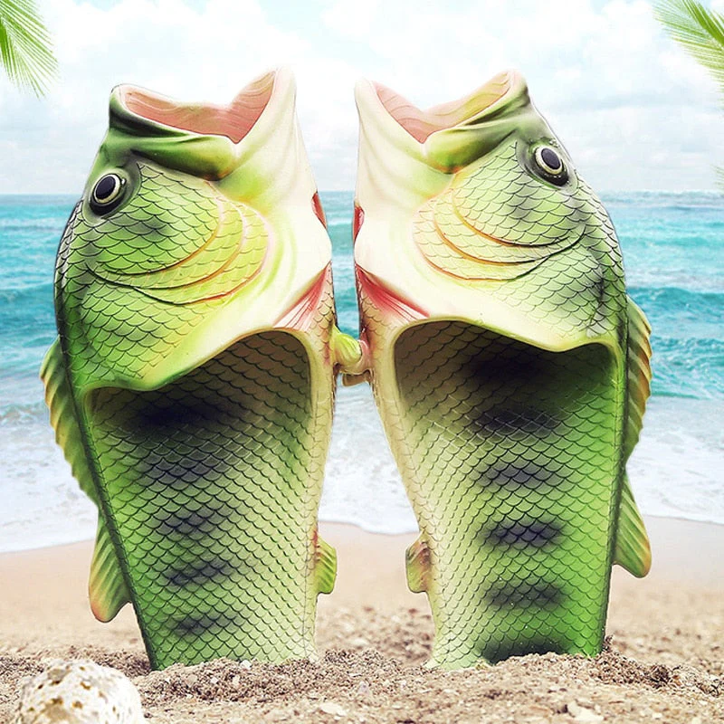Realistic Unisex Fish Slippers - Image 3