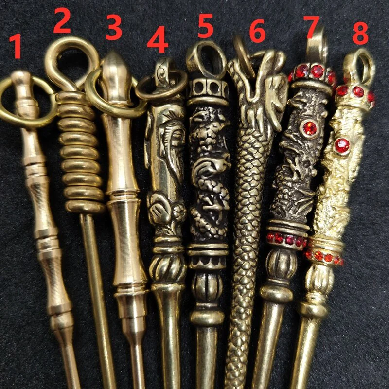 Retro Radiance Brass Mini Tool Vintage Keychain - Image 3