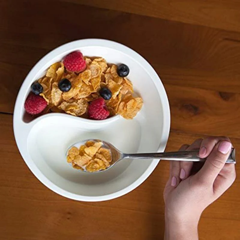 Creative Separated Double Bowls With Handle - Image 1
