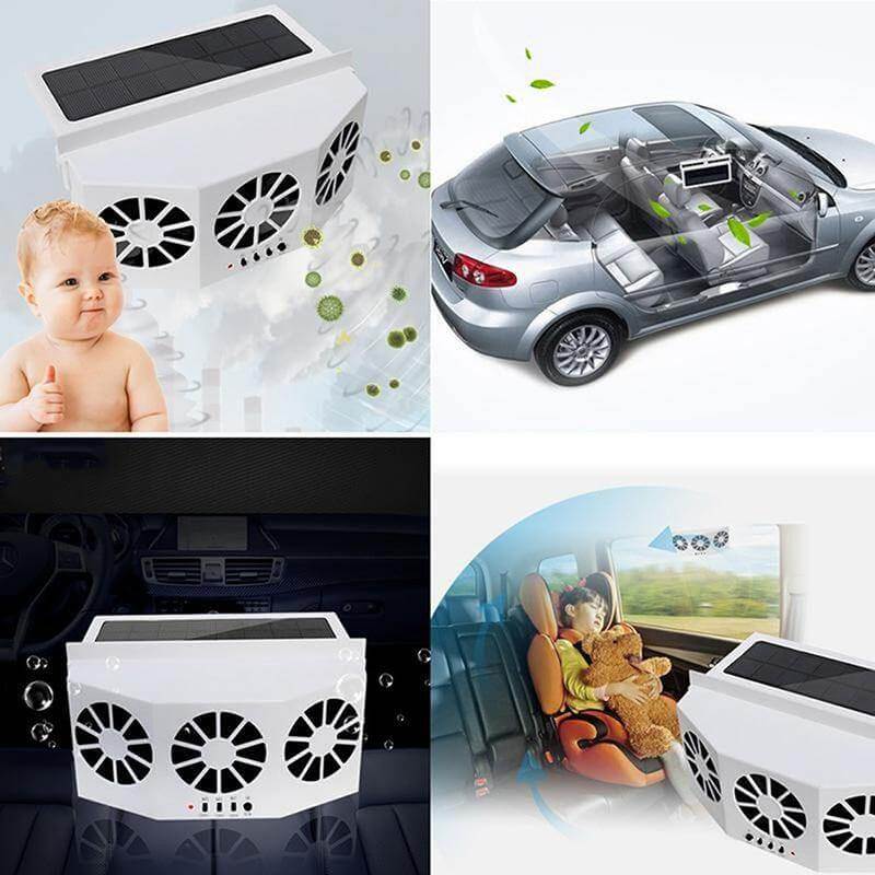 Auto Solar Ventilating Fan for Car - Image 2