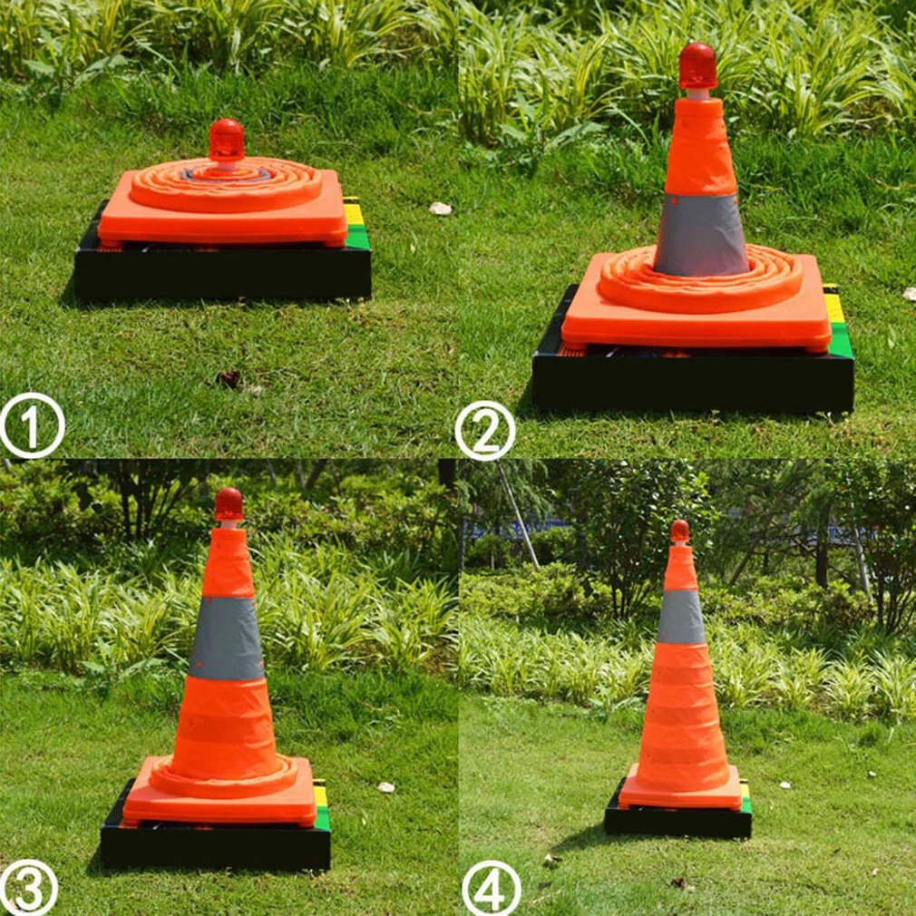 Foldable Reflective Traffic Cone Warning Light - Image 3