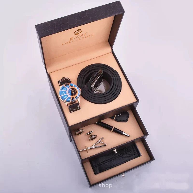 Luxury Fashion Leather Business Men Gift Set - Image 2