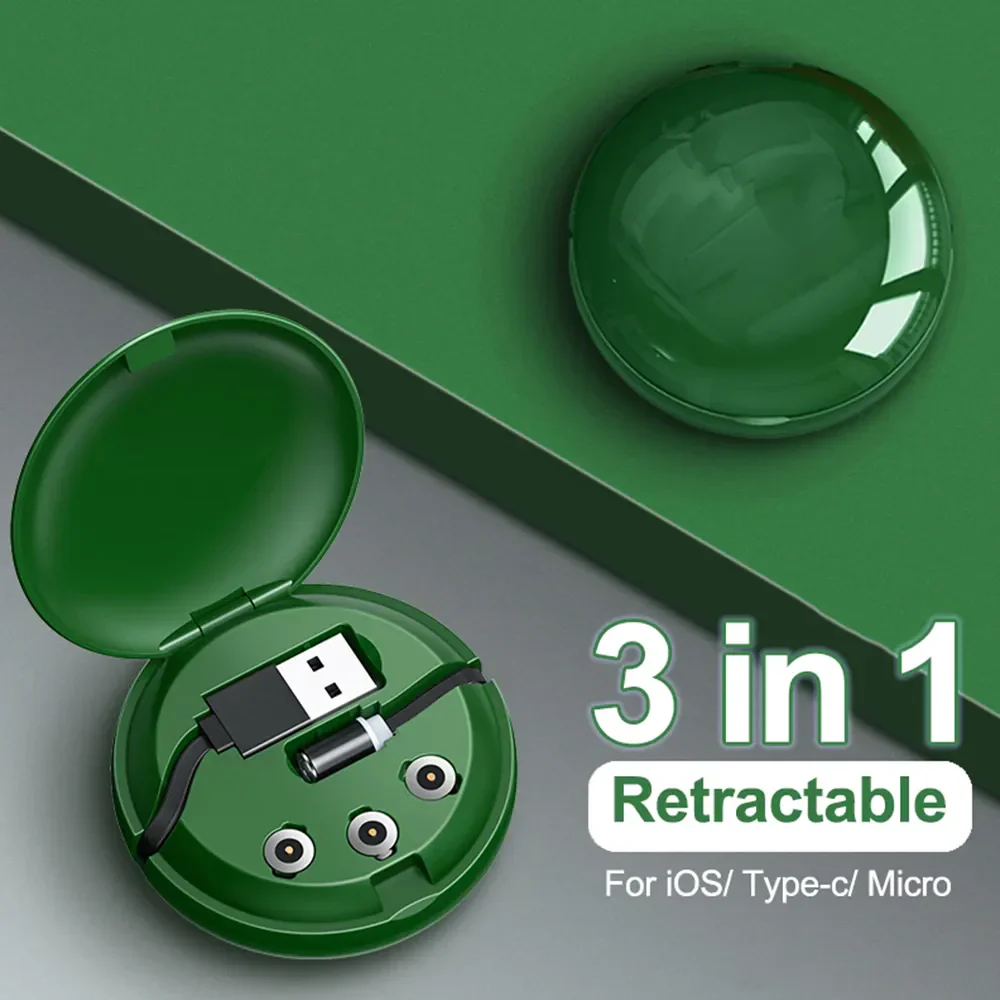 3in1 Universal Retractable Magnetic Fast Charging Cable - Image 2