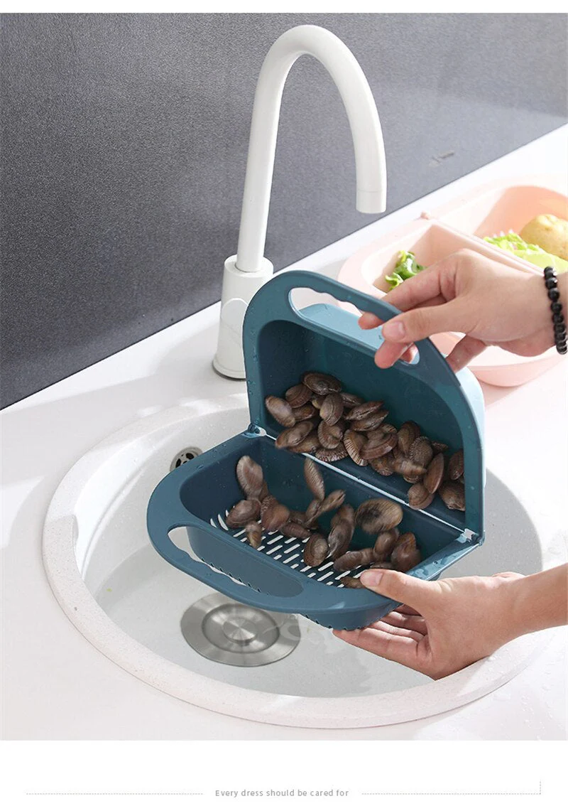 Collapsible Fruit Vegetable Drain Basket - Image 3