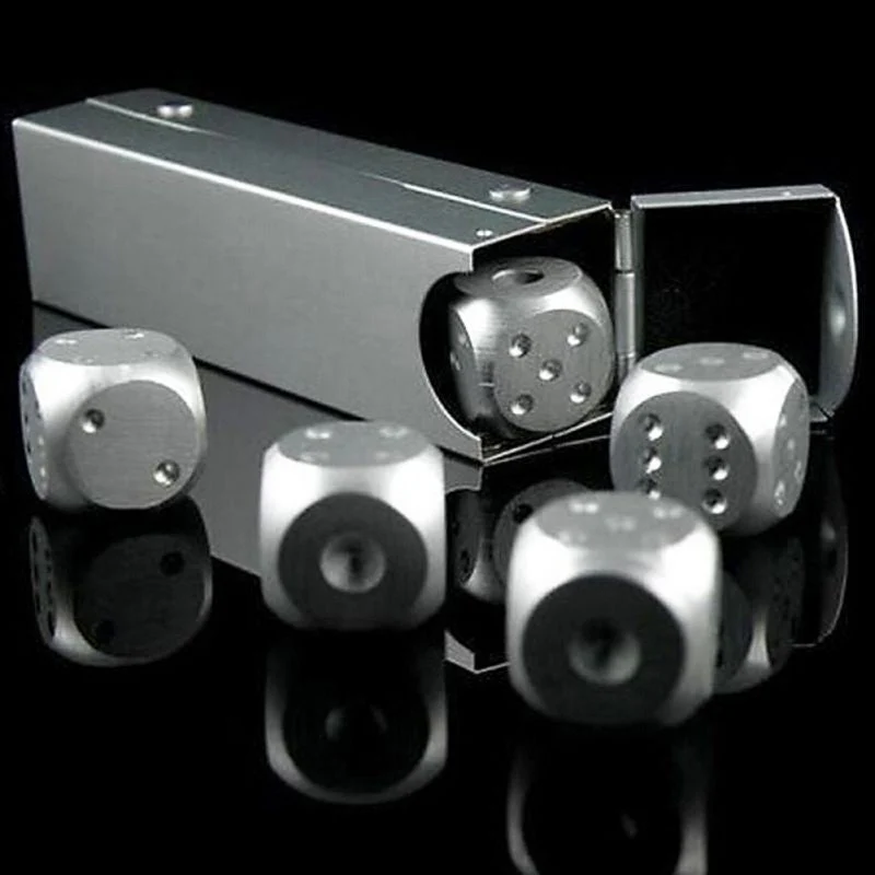 5pcs Aluminum Alloy Metal Dices - Image 1