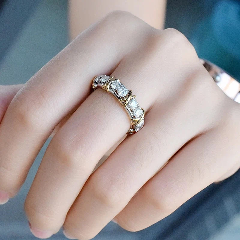 Handmade Creative Eternity Zircon Ring - Image 3