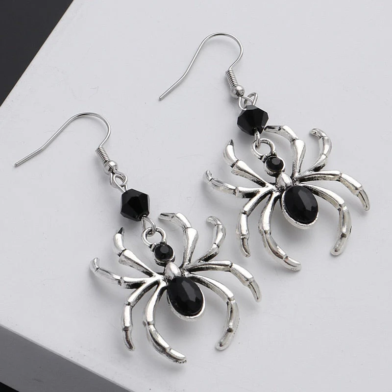 Black Spider Artsy Mystical Earrings - Image 3