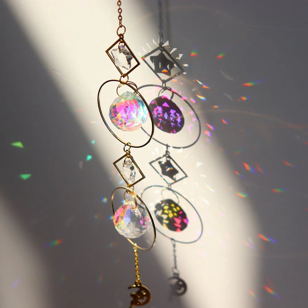 Dream Combo Symphony Crystal Wind Chime Moon Sun Catcher - Image 3