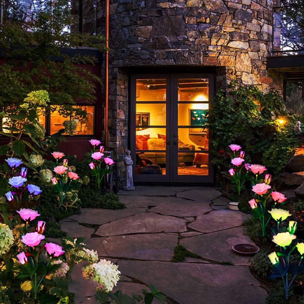 LED Solar Rose Decorative Light - Image 1