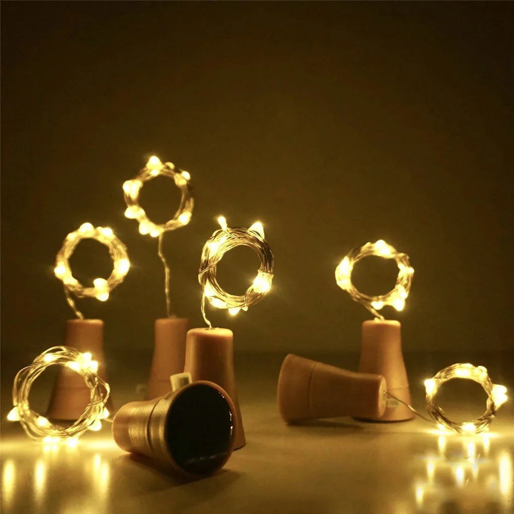 Solar-Powered Bottle Cork String Lights - Image 2