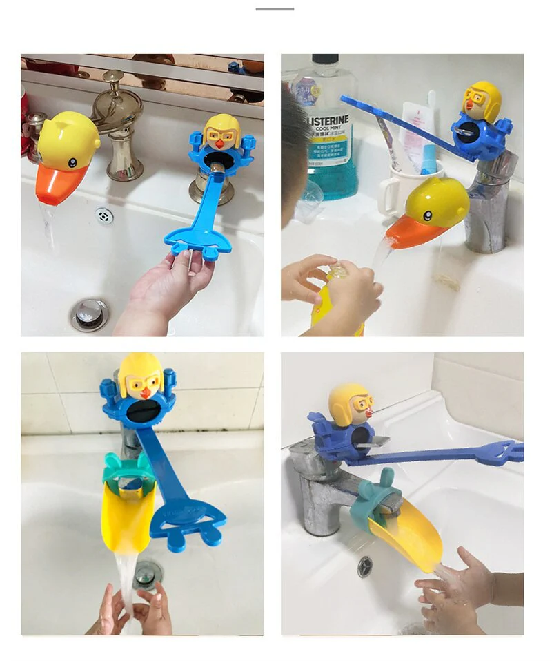 Cartoon Splash Proof Kids Faucet Extender - Image 2