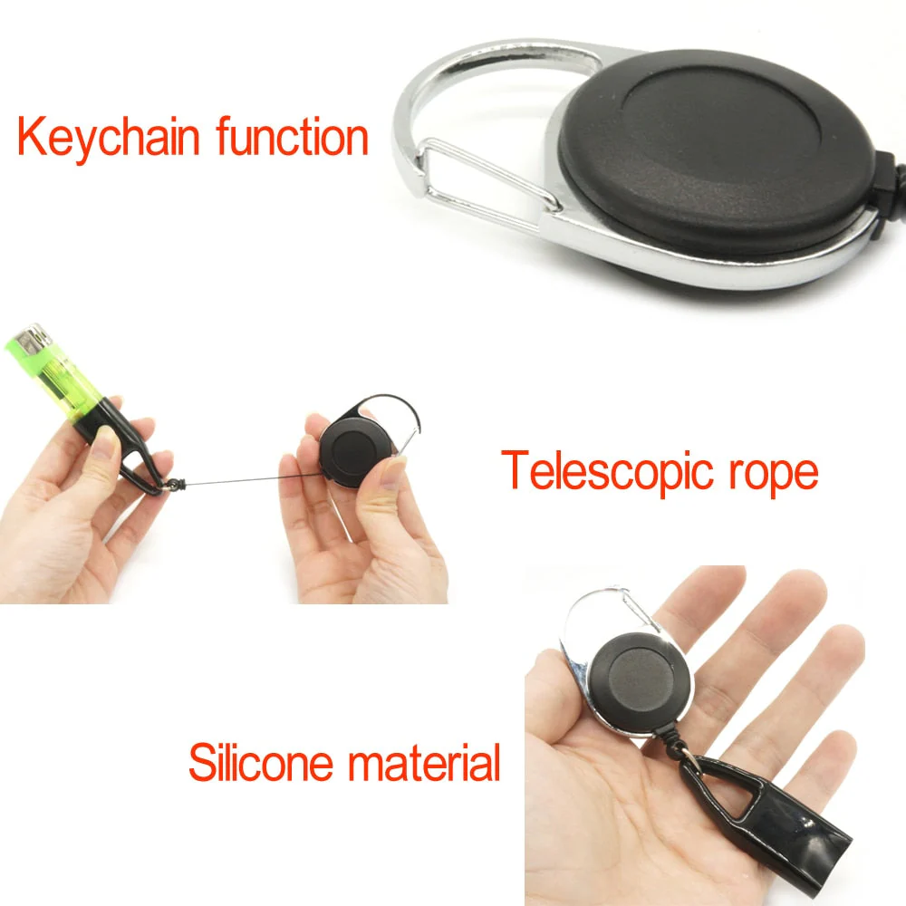 Anti-Lost Retractable Safe Lighter Keychain - Image 2