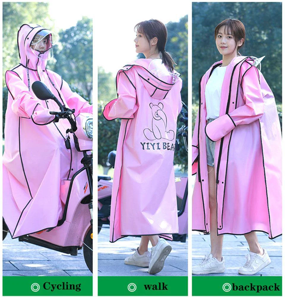 Hooded Windproof Bike Raincoat - Image 2