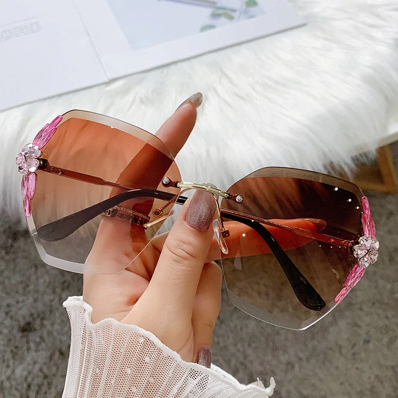 Fancy Women Rhinestone Sunglasses - Image 2