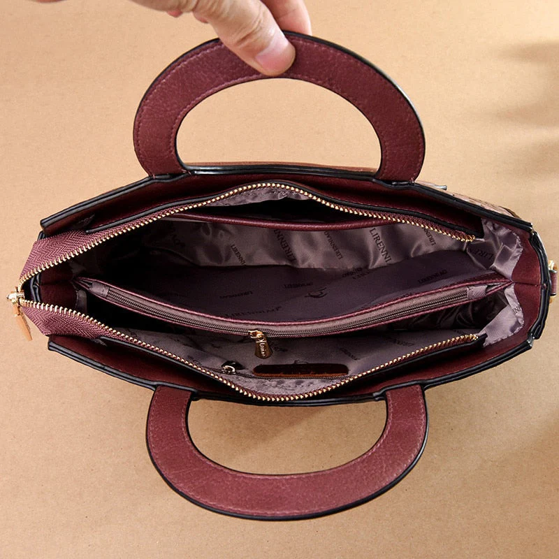 Classic Vintage Style Japanese Leather Handbag - Image 3