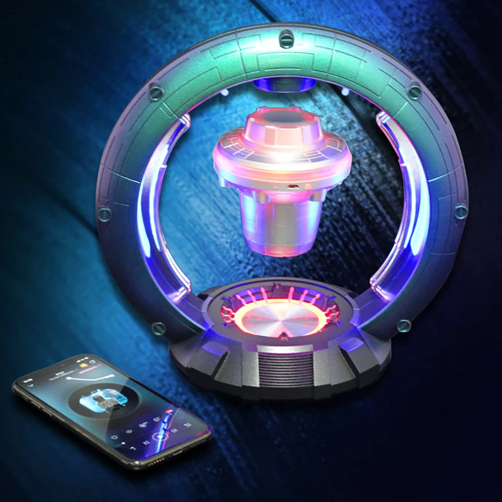 Magnetic Levitating Spacecraft Speaker Night Lamp - Image 1