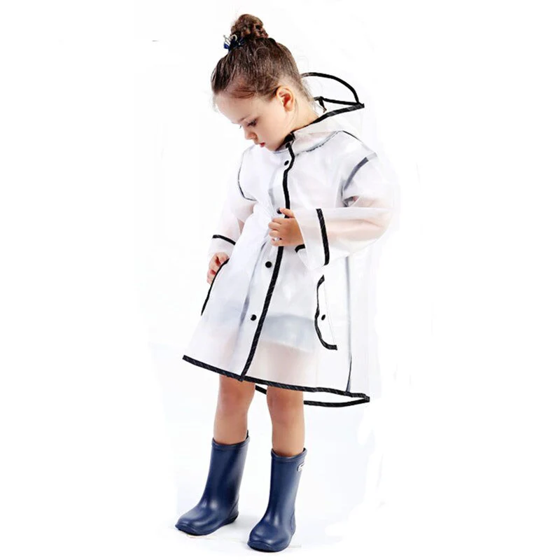 Cute Transparent Waterproof Kids Raincoat - Image 3