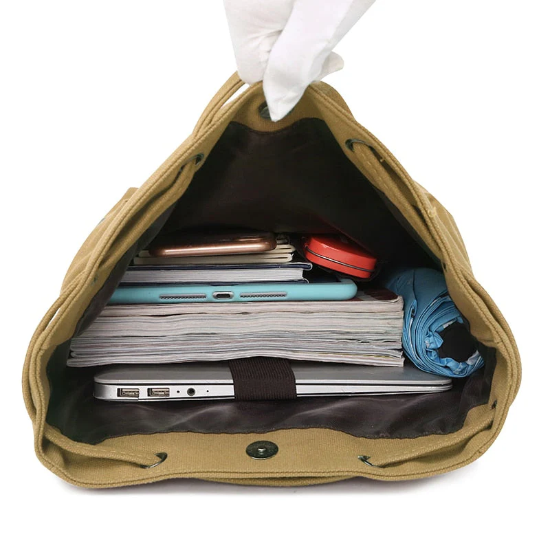 Large Capacity Canvas Explorer Travel Backpack - Image 3