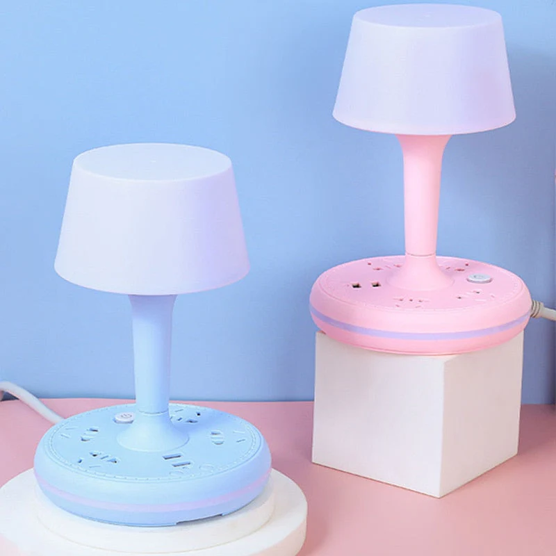 Multi Power Strip Phone Holder Table Lamp - Image 1