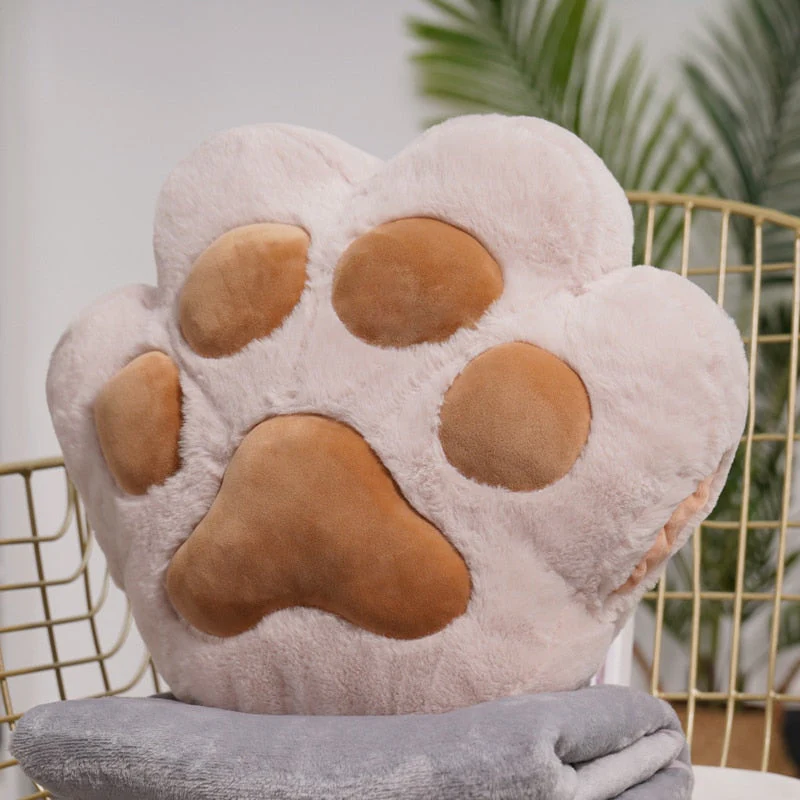 Fluffy Bear Paw Hand Warmer Pillow - Image 1