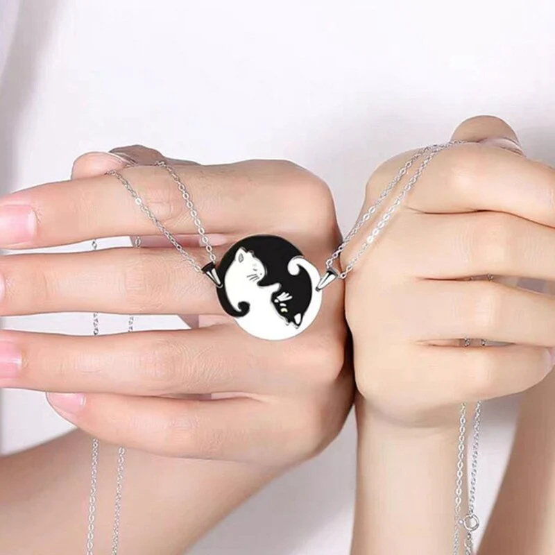 Yin Yang Cat Couple Necklace - Image 1