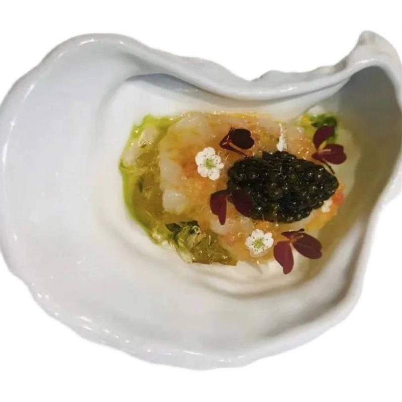 Oyster Shaped Ceramic Plate - Image 2