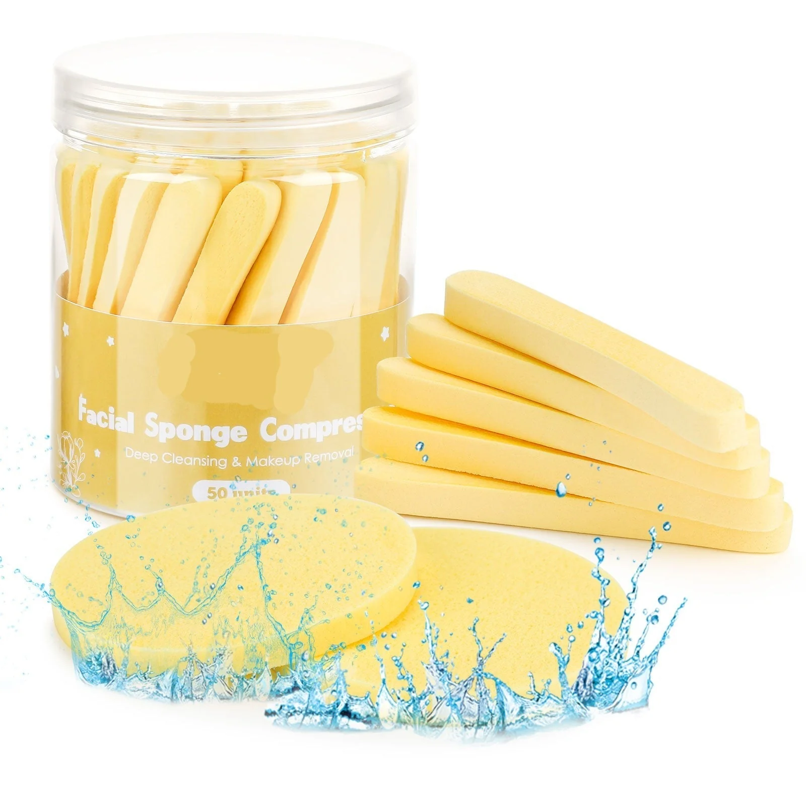 50Pcs Water-Activated Face Cleansing Makeup Remover - Image 1