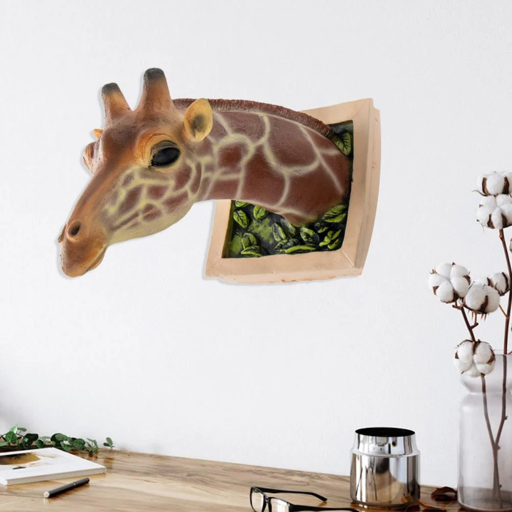 3D Wall Mounted Giraffe Sculpture Home Decor - Image 2