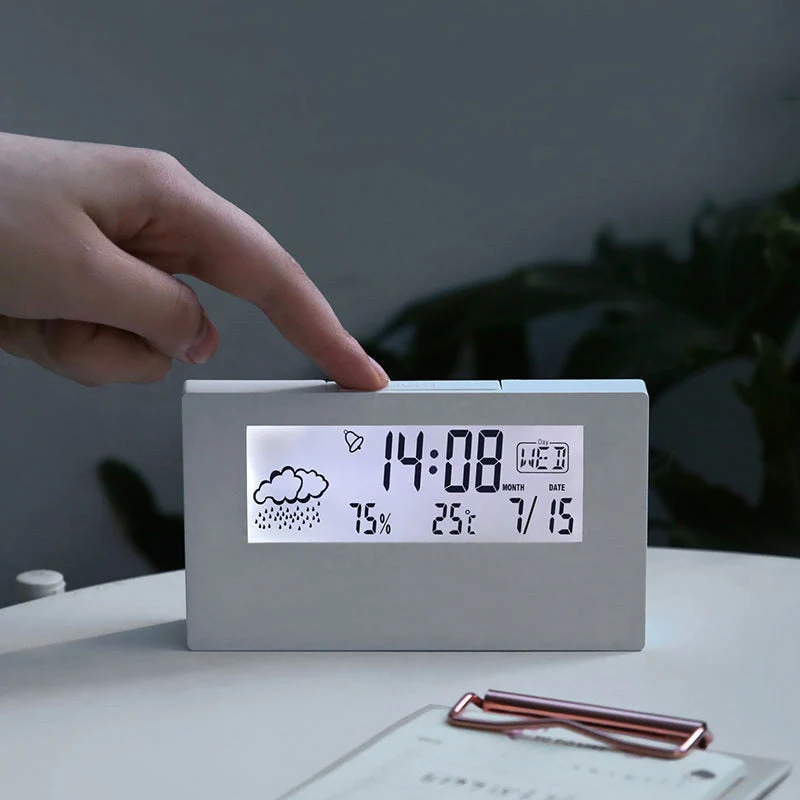 Transparent Crystal Vision Multifunctional Desktop Clock - Image 3