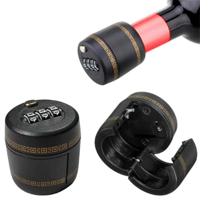 Drink Safe Reusable Childproof Password Lock Wine Bottle Stopper - Image 3